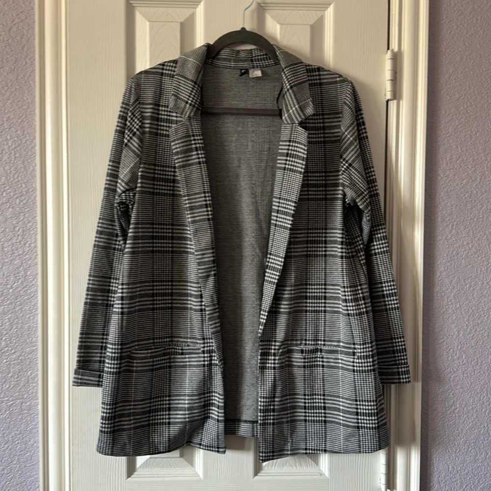 H&M Divided Plaid Blazer